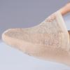 Calcetines náuticos finos de verano para mujer, con encaje jacquard, invisibles, de silicona, antideslizantes, con talón anticaída, de algodón, absorbentes del sudor.