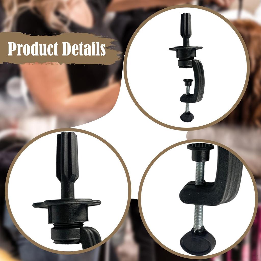 5Pcs Table Clamp Display Braiding Practice Wig Mannequin Head Stand Holder