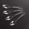 500-100pcs Dessert Scoop PS Hard Plastic Disposable Sundae Scoop Trial Scoops for Banquet Restaurant Kitchens Flatware Supplies