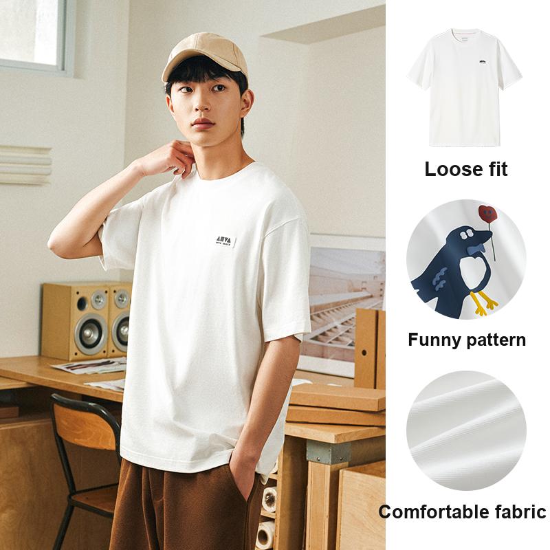 Anta Loose Breathable Round Neck Short Sleeve Knitted Shirt Unisex Tops Paper-White 172528102-1