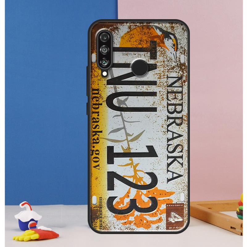 

Retro Funny License Plate Case For Huawei Nova Y73 Y72 Y70 Y90 Y60 Y61 Y91 12s 12i 11i 8i 9 10 SE P30 P40 Lite P60 Pro Huawei Nova 8i