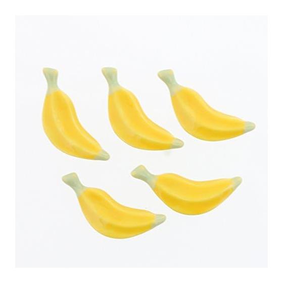 Set of 5 Banana Chopstick Rests, Pop Yellow, Porcelain, Made in Japan, Mino Ware