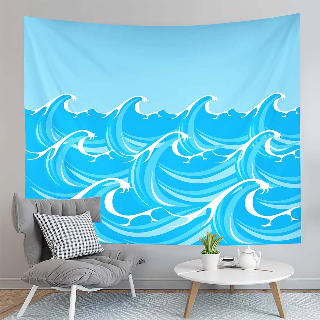Ocean Wave Tapestry Surfing Wave Breaking Tapestry Natural Scenery Tapestry Wall Hanging Tapestries Art Living Room Bedroom Dorm