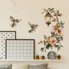 Pink Flower Pendant Light Wall Sticker Removable Wall Art Decor Waterproof Stereo Flower Home Decoration for Bedroom Living Room