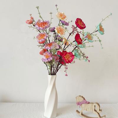 5pcs Artificial PE Azalea, Artificial Flowers Dry Flowers Outdoor Wedding Christmas Office Party Living Room Table Decoration
