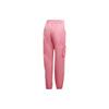 Adidas Originals Solid Color Pocket Logo Label Drawstring Cuff Sports Pants Women Bottoms Pink HL9068