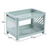 Minimalist Pp Desktop Double Layer Storage Rack Rectangular Organizing Student Desk Office Cosmetics Stationery Storage Shelf