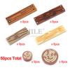50pcs Moc Tile 1x4 1x3 Tablet with Wood Grain Danger Stripes Pattern DIY Building Blocks Bricks Compatible with 2431 63864