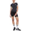 adidas Womens 3-Stripes Slim Raglan T-Shirt Black Melange Women Streetwear IU2429