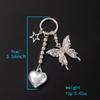 Silver Butterfly Star Women Irregular Liquid Butterfly Charm Bead Chain Ring Bag Pendant Gothic Accessories Bag Charm