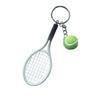 Tennis Racket Ball Lovely Alloy Pendant Key Chain Hanging Ornament Silver