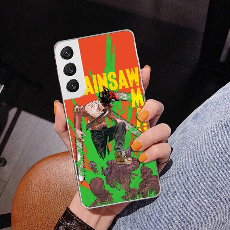 

Anime Chainsaw Phone Case For Samsung Galaxy S24 S25 Edge S26 Ultra S23 S22 S21 Plus S20 FE + Personalized Print Cover Galaxy S2 Samsung S25