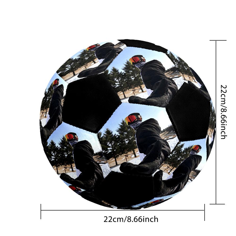 Winter Wonderland. Personalized Photo Size 5 Soccer Ball Machine-Stitched Indoor/Outdoor Universal Football Customize Exclusive Personalized Name