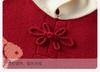 David Bella Girls' Knitted Sweater Autumn Collection New Children's Red Sweater Chinese Style Children's Clothing