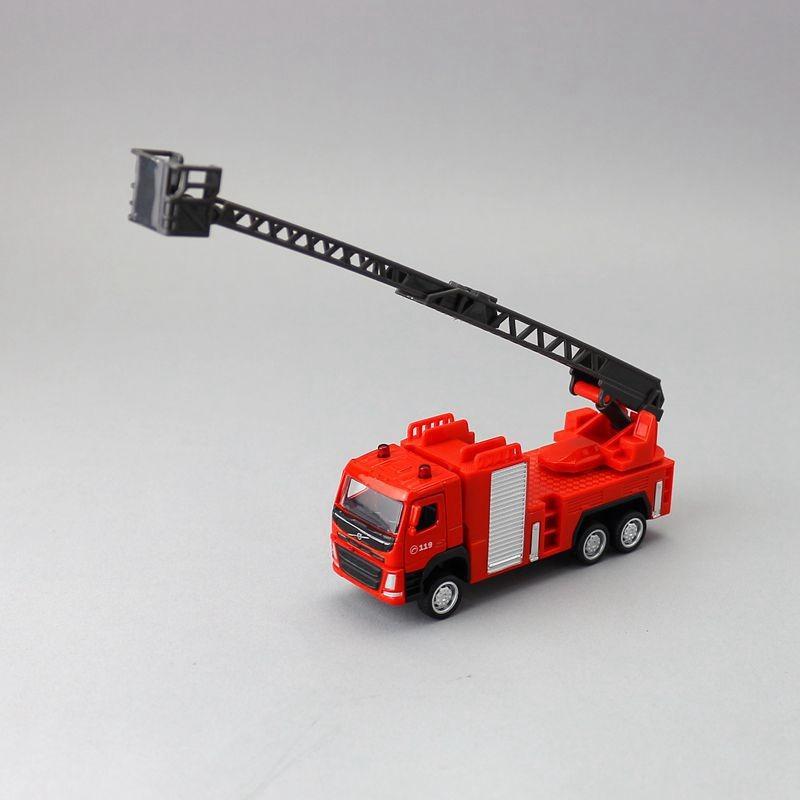 Alloy Simulation Ladder Fire Truck Model Toy For Collection And Display