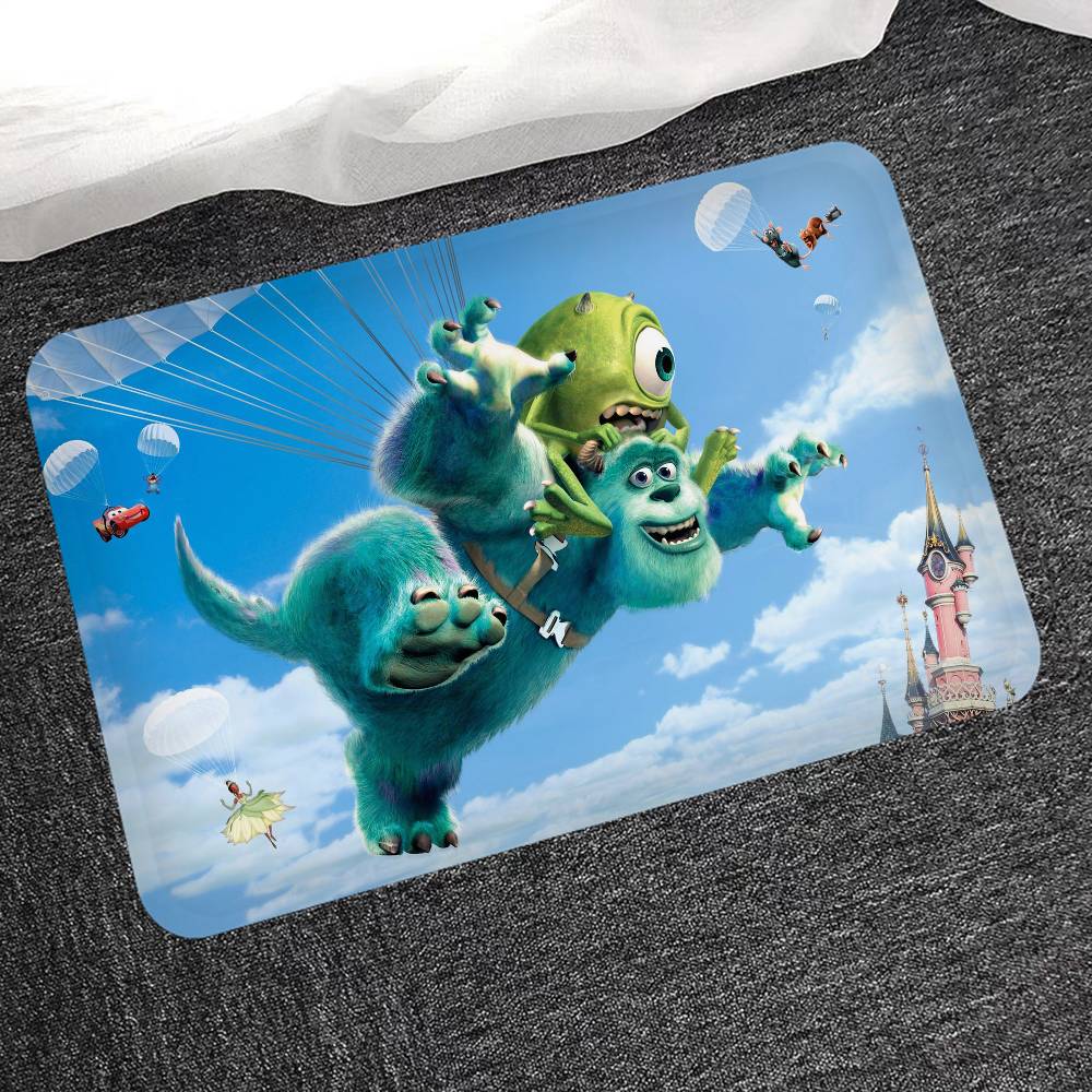 Animated Movie M-Monsters-Inc Door Mat Washable Non-Slip Living Room Sofa Chairs Area Mat Kitchen Doormat Area Rug