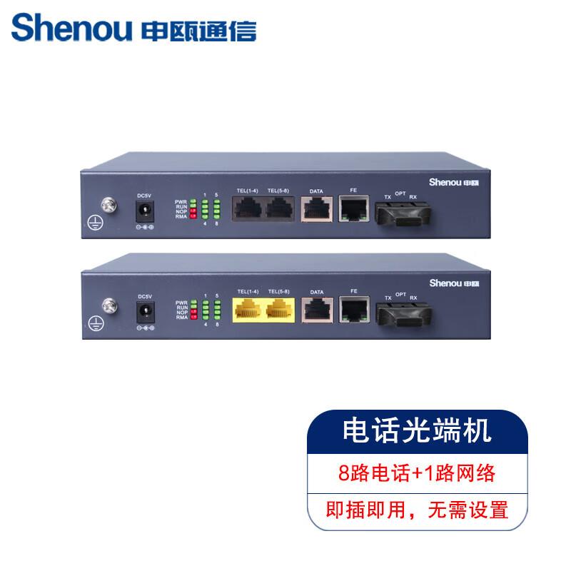

Shenou SOC-G08-TPA08FW PCM Voice Telephone Optical Transceiver