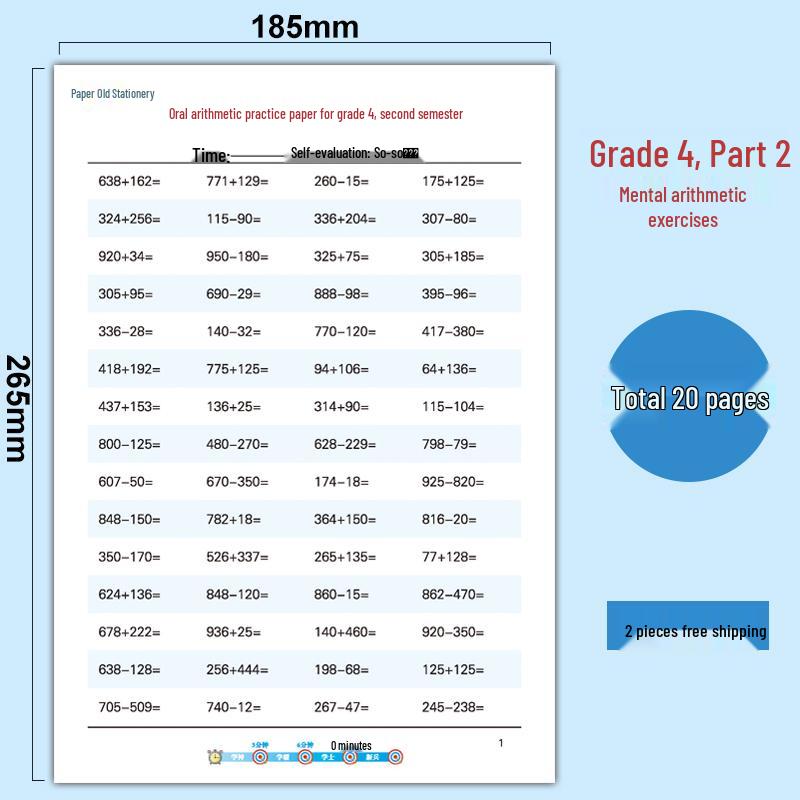 Libro di Esercizi Mentali di Matematica per la Prima Elementare: 30 Domande Giornaliere, Addizione e Sottrazione entro il 20.