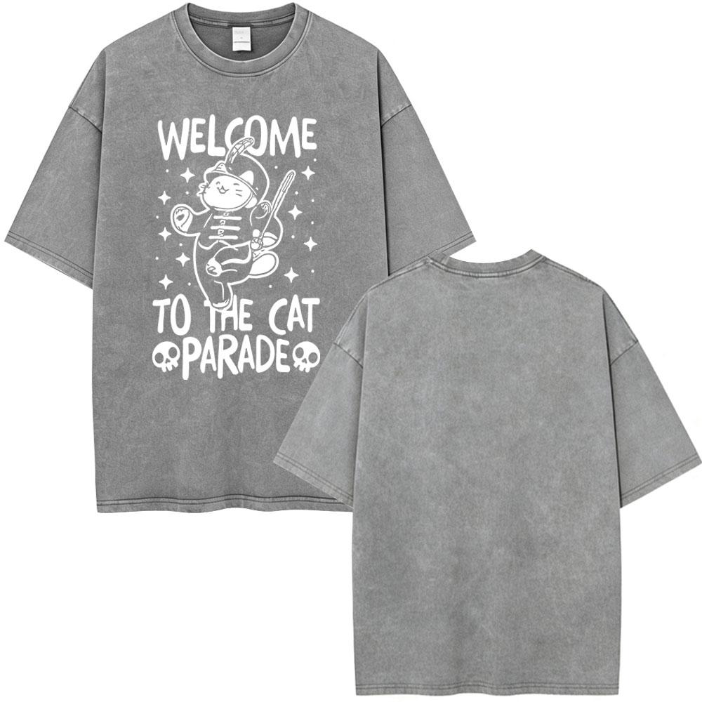 Rock Band My Chemical Romance Washed Tshirt The Black Parade  Tour Merch Tshirts Mens Clothing Vintage T Shirt Streetwear