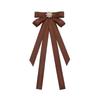 Coffee Brown Necktie Fashion School Uniform Bow Tie Solid Color Necktie for Women's Shirts