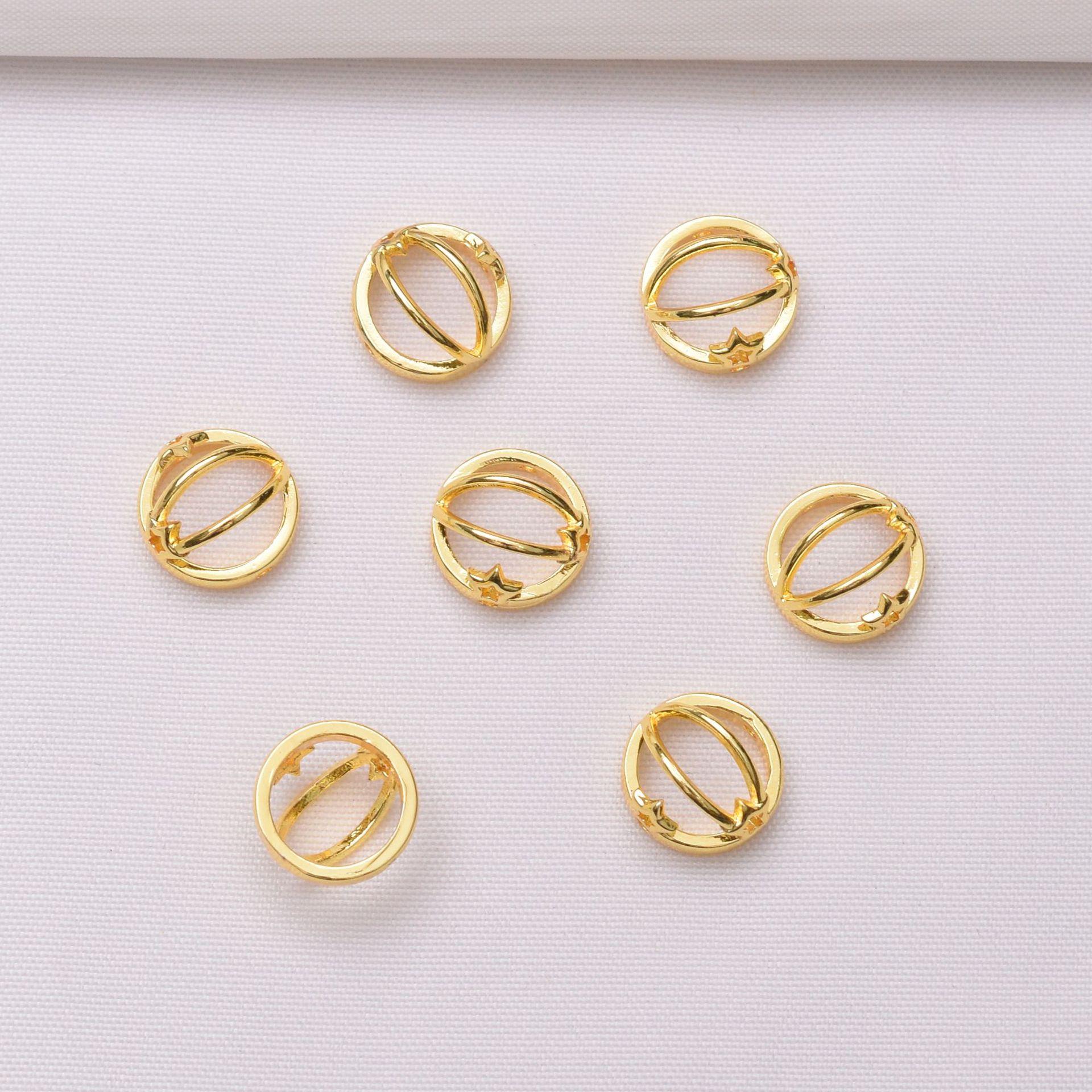 

50 шт., сохраняющее цвет 18-каратное золотое кольцо-бусина, браслет своими руками, аксессуары из бисера, кольцо-бусина, разделительное кольцо из бисера, материал для браслета