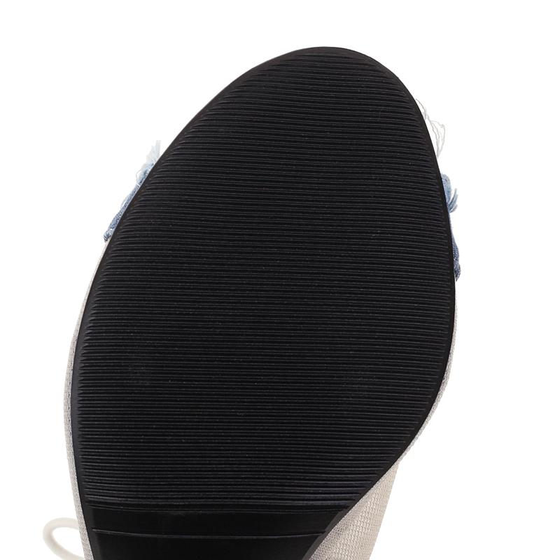 Fashion Women's New European and American Denim Mesh Spring/Summer Lace Lace Lace High Heel Size Open Toe Fish Mouth Cool Boots