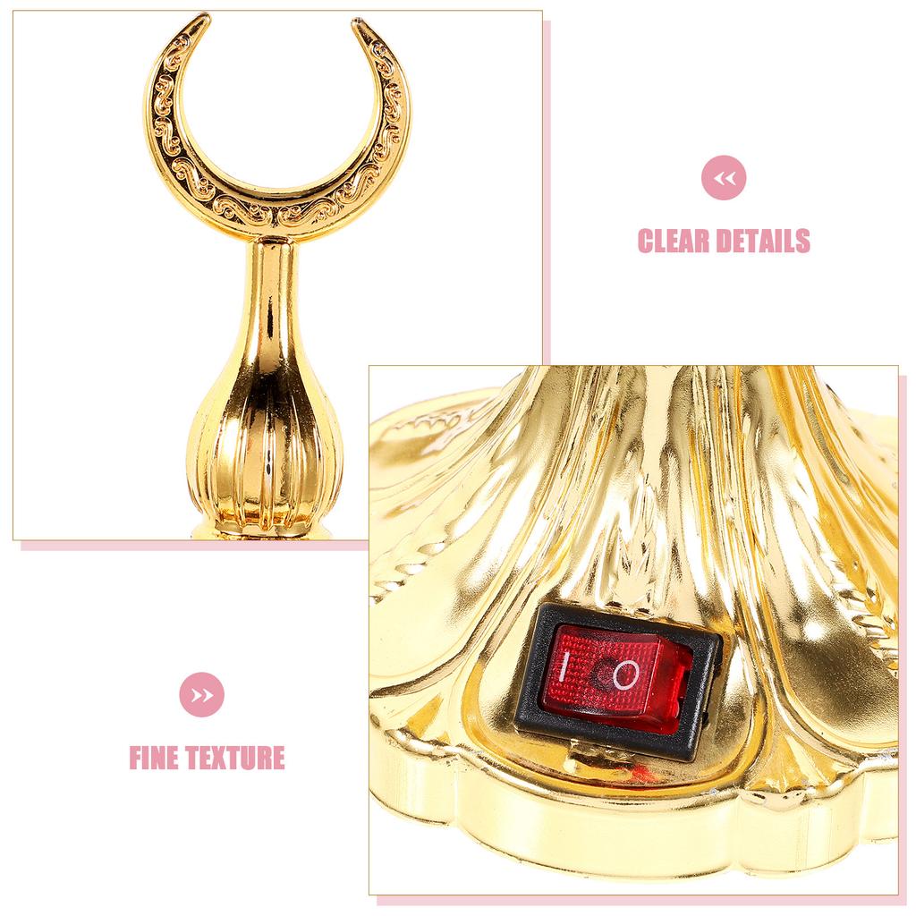 Electric Incense Burner Desktop Aroma Burner Portable Metal Censer Holder Plug in Retro Vintage Decorative Centerpiece for Home