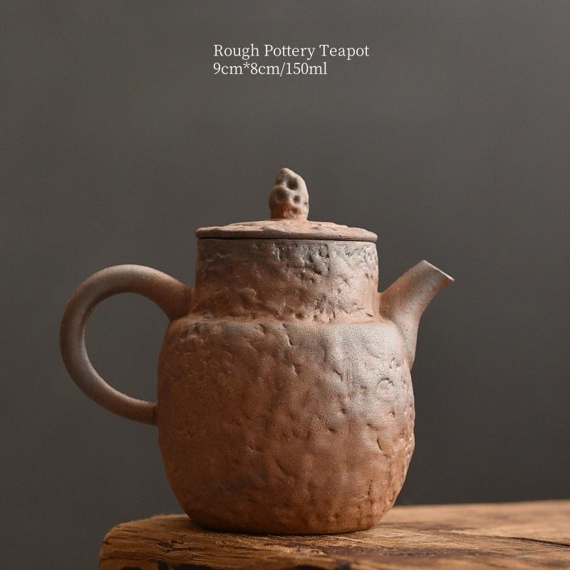 

150ML Old Rock Mud Rough Pottery Tea Pot Retro Teapot Tea Kettle Tea Ceremony Tea Making Single Pot Tea Ceremony