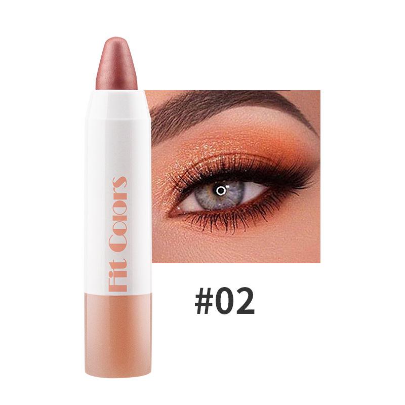 Pearl Light Lidschattenstift Single Mouth Flash Lip Eye Dual-Use-Make-up-Stift