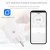 Tuya WiFi Smart Plug 16A EU Plug Socket Power Monitor Timing Function Outlet Safety Socket Works With Google Home Alexa
