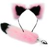 Sm Erotic Fox Tail Anal Plug Metal Vestibule Plug Adult Toy Artificial Tail Set Fox Role Play