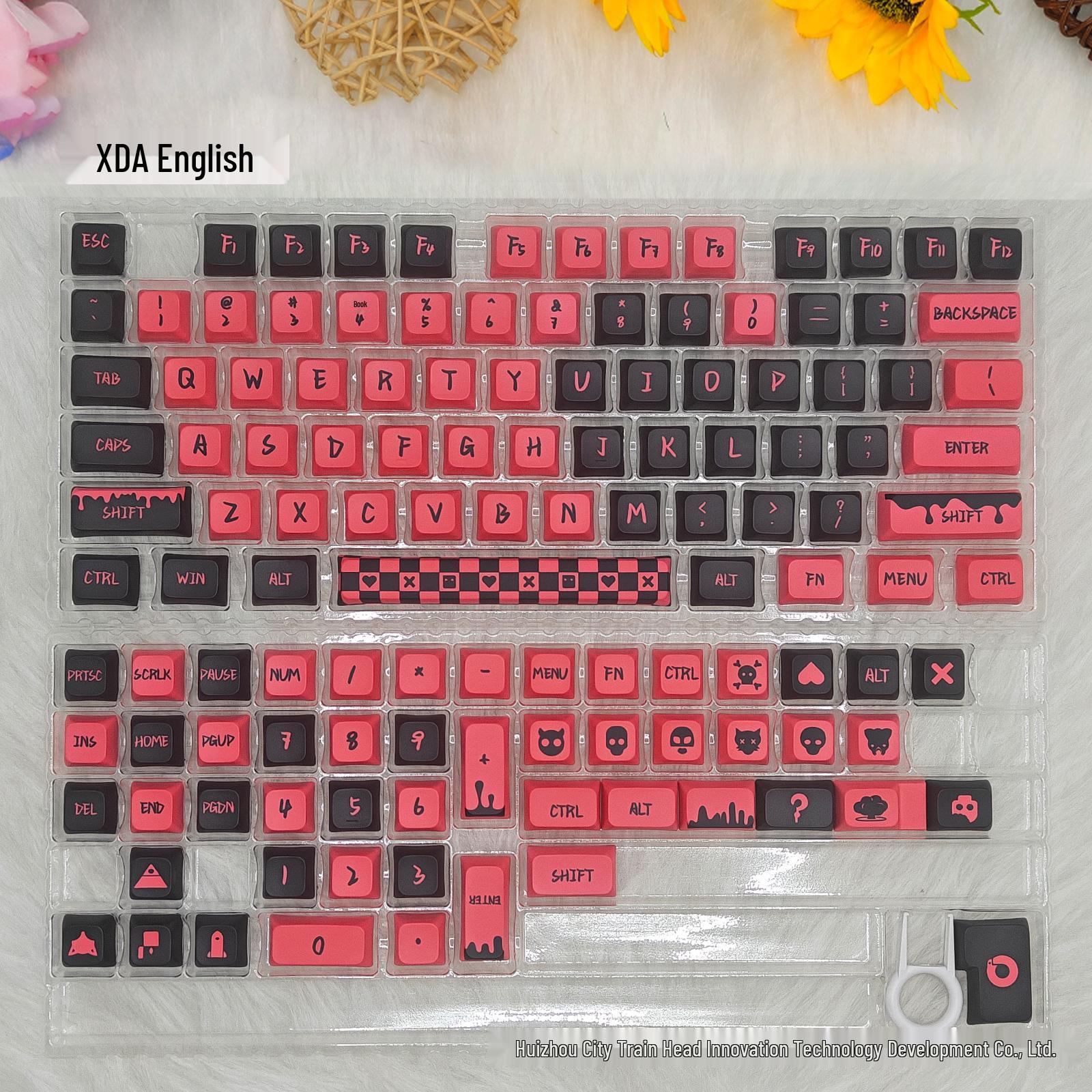 

XDA Love to Crash Pink PBT Keycaps Set with Five-Side Dye-Sublimation for Mechanical Keyboards