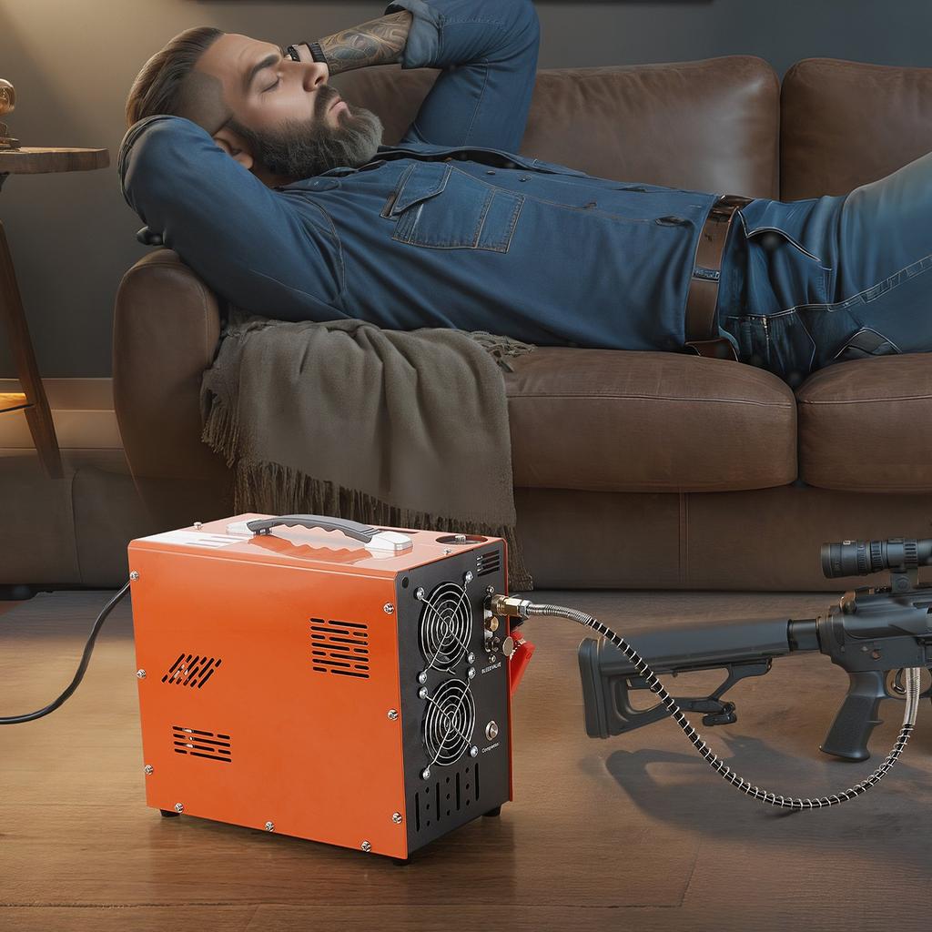 VEVOR PCP Air Compressor, 4500PSI/30Mpa Portable PCP Airgun Compressor with Built-in Power Converter
