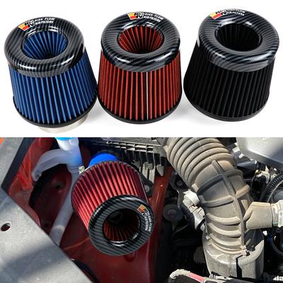 Car Air Filter 75mm 3inch Universal Sport Air Intake High Flow Mesh Cone AirFilter