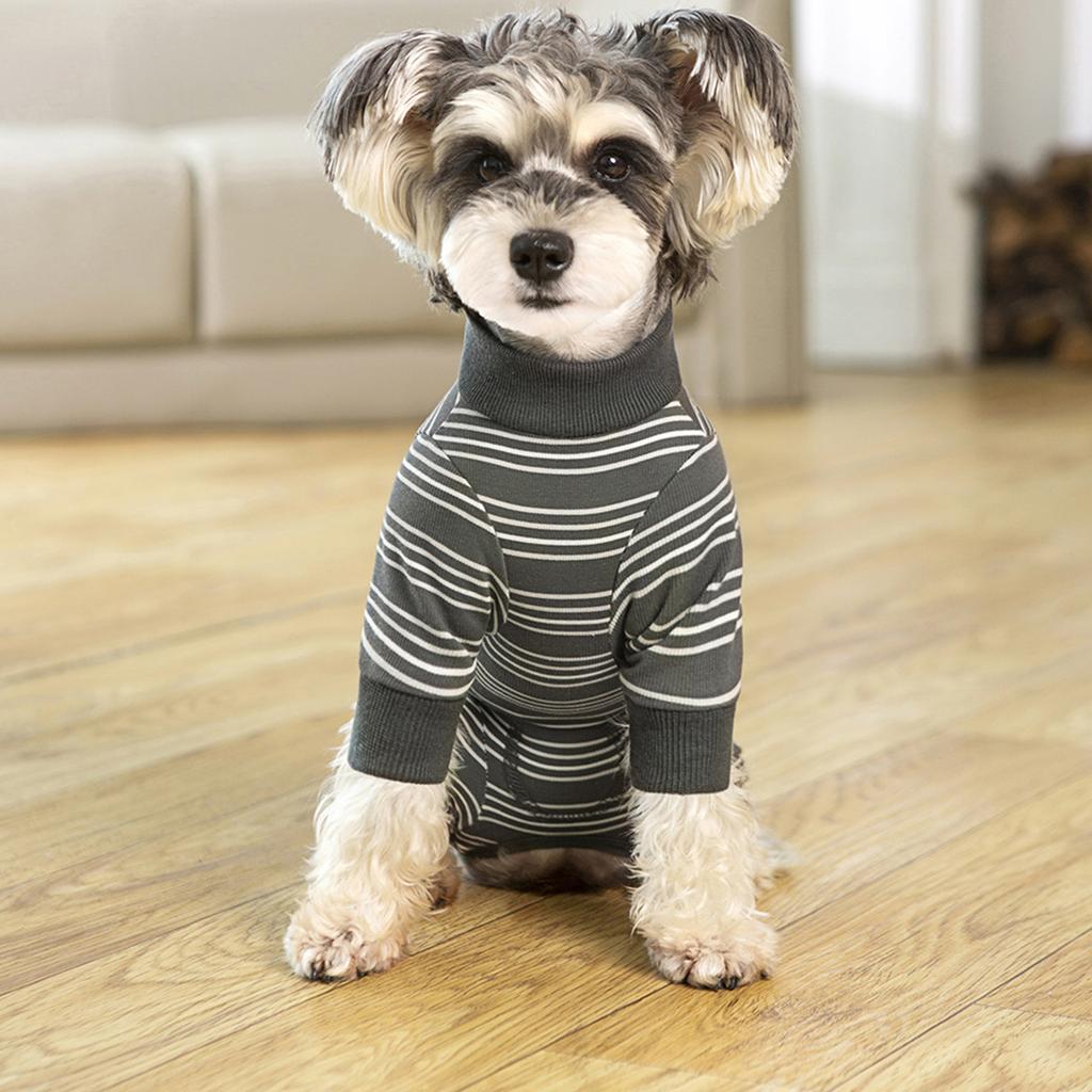 Warm Long Sleeve Pet Outfit Pet Surgical Bodysuit Pet Softable Polyester Coat for Small to Media Breeds