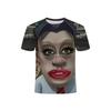 Vasaras ar īsām piedurknēm smieklīgs multfilmu klasisks multfilmu 3D apdrukāts vīriešu ikdienas ielas ikdienas T-krekls