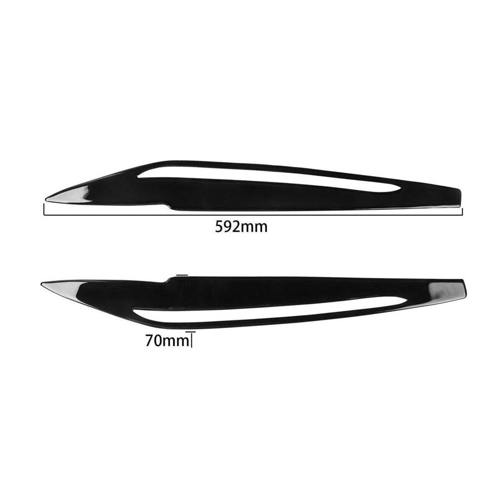 Piano Black Headlight Eyelids Eyebrows Eyelid Eye Lid For BMW X5 F15 2014-2018