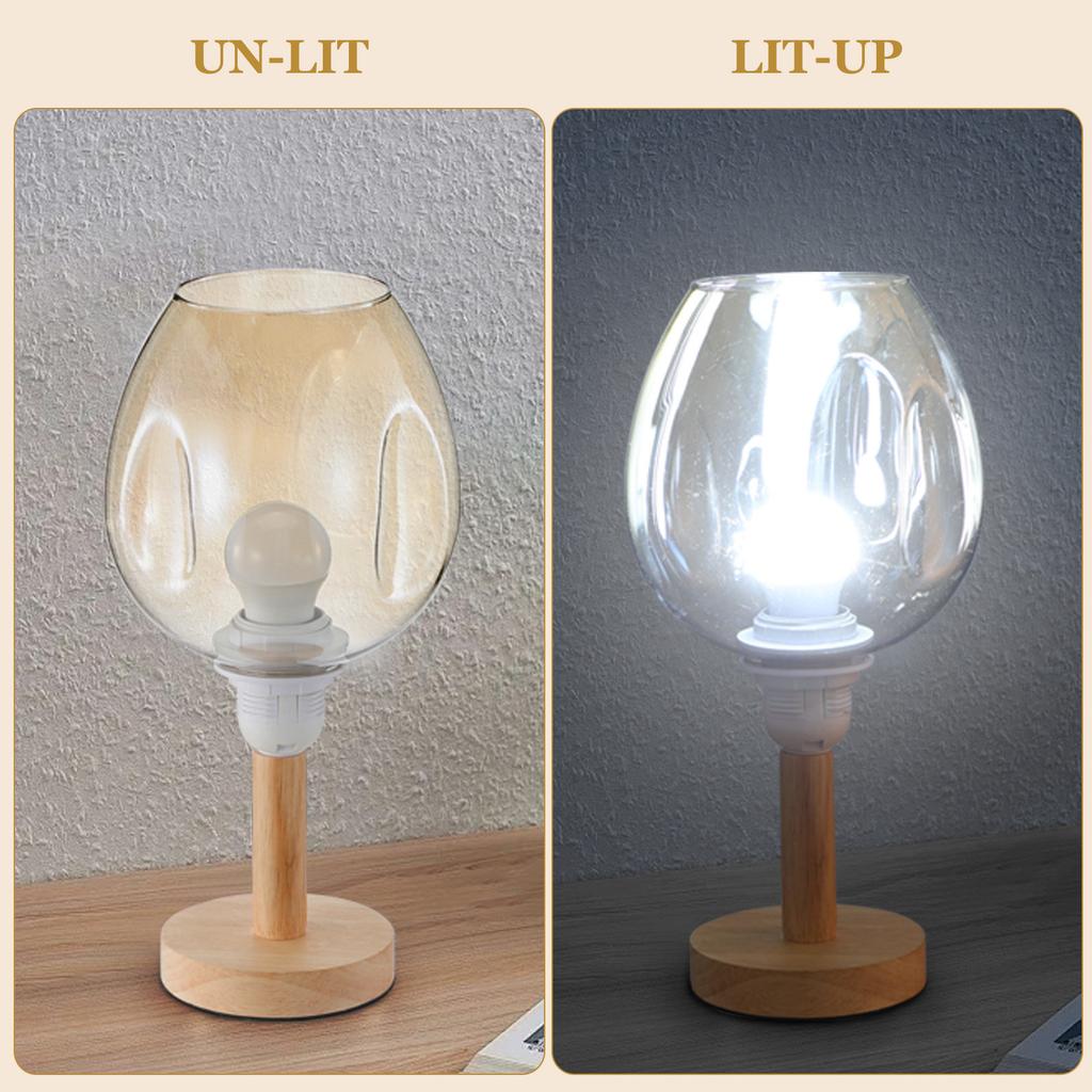 1Pcs Glass Lampshade Transparent European Style Bedroom Lamp Cover Decorative Diffuse Lighting Warm Atmosphere