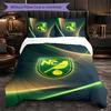 Norwich City Football 3 Piece Bedding Set Soft Duvet Cover Set with Pillowcases Printed Bedroom Decor Set for Home