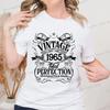 Vintage 1960 bis 1969 Grafik T-Shirts Damen Herren Harajuku Mode Baumwolle Weißes T-Shirt 1965 Totale Perfektion 60. Geburtstag T-Shirt