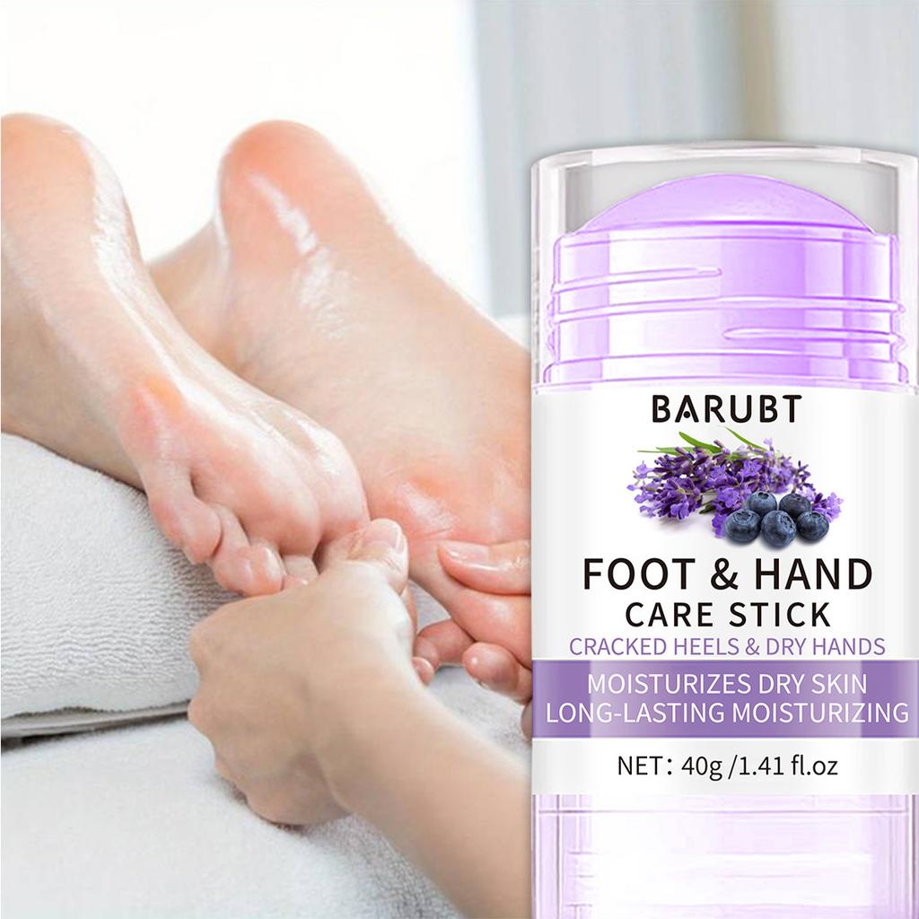 Lavender Hand & Foot Cream, Intensely Moisturizing Cracked Heel Repair Balm, Nourishing Knee & Cuticle Care, Dry Skin Restoring Ointment