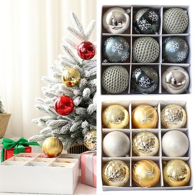 Shatterproof Christmas Tree Baubles Shimmering Hanging Ornament for Festives Stylish Holiday Home Window Decorations