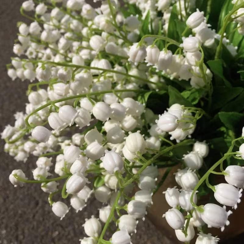 6X Artificial Faux Lily of The Valley Bouquet Outdoor Wedding Flower Decor