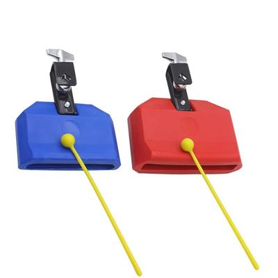 Jazz Style Drum Bell Set Blue Red Drum Jam Block Musical Instrument Drum Clapper  Kindergarten
