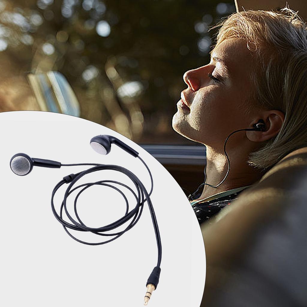 Wire Headphones 3.5mm Earphones Suitable for Multiple Devices No Microphones Ergonomics Fit 3.5mm Earphones Headsets