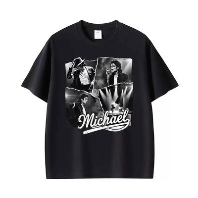 King of Pop Michael Jackson Retro 90s Music Movie T Shirts Men's Clothes Fashion High Street T-shirt Summer Tops Comfort T Shirt