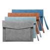 Document Bag A4 Envelope Folder Soft Faux Leather File Folder with Pen Insert