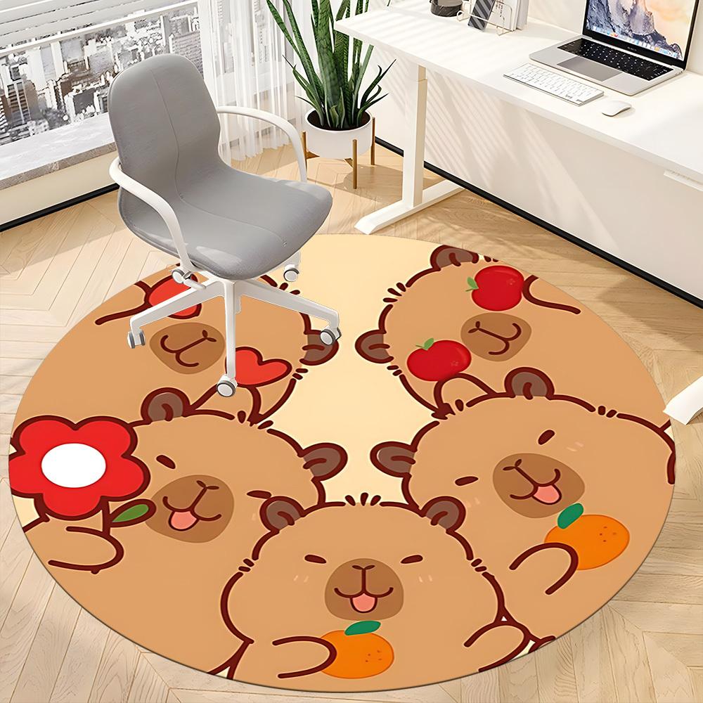 1 Stück Wasserschwein Büro Runder Teppich, Matte Geeignet Für Büro, Unter Bürostühlen Schlafzimmer Wohnzimmer Heimdekoration, Zimmer Deko