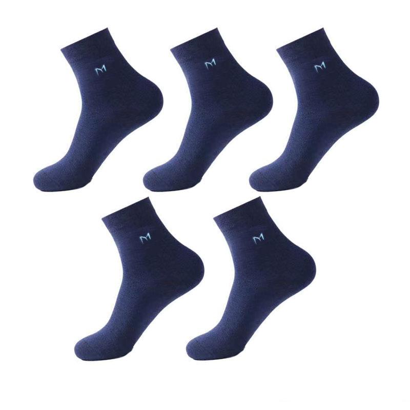 

Men s 7A Antibacterial Mid-Calf Cotton Socks: Breathable, Sweat-Absorbent, Odor-Resistant, Suitable for All Seasons. One Size No Show