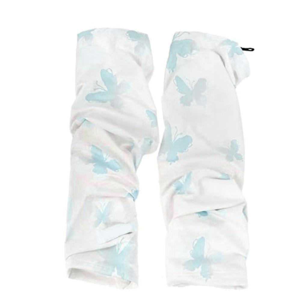 Butterfly Pattern Arm Sleeves Arm Guard for Women Breathable Ice Silk Design Comfortable Driving